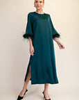 Glam Preview Midi Dress-Hunter Green