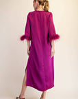 Glam Preview Midi Dress-Plum