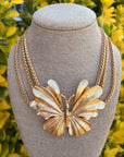 Golden Butterfly Layered Necklace