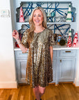 Golden Gem Mini Dress