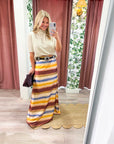 Painted Lines Maxi Skirt