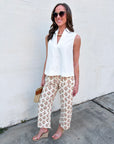 Floral Heritage Barrel Pants