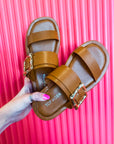 Summer Sun Strap Sandals- Tan