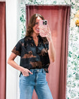 Zenzi Jungle Smocked Top