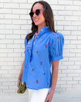 Floral Ease Puff Sleeve Top