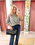 Downtown Girl Sweater-Heather Gray