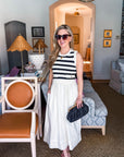 Sailor Chic Knit Midi Dress