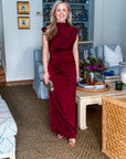 Turning Heads Maxi Dress- Wine