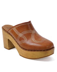 Retro Chic Wooden Clogs