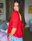 Scarlet Harvest Lace Top