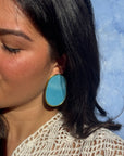 Kendall Statement Earrings-Blue