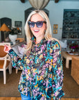 Midnight Garden Floral Top