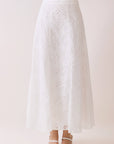 Ashton Eyelet A Line Midi Skirt