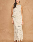 Wisteria Crochet Midi Skirt