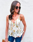 Lovely in Florals Peplum Top