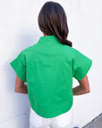 Timeless Touch Collar Top-Green