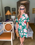 PREORDER: Tropical Paradise Floral Shirt Dress