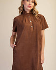 Margaux Mini Dress-Brown