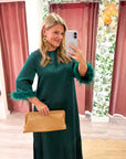 Glam Preview Midi Dress-Hunter Green