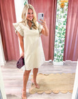 City Babe Faux Leather Mini Dress