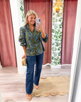 Floral Nellian Ruffle Top