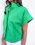 Timeless Touch Collar Top-Green