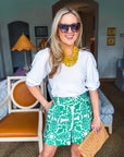 Tropical Moments Printed Shorts-Green