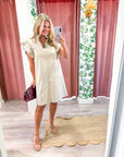 City Babe Faux Leather Mini Dress
