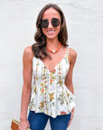 Lovely in Florals Peplum Top