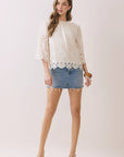 Baby's Breath Floral Eyelet Top