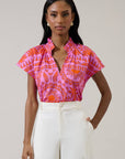 Tarie Tropical Ruffle Top