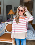 Golden Haze Striped Sweater