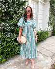 Sunkissed Glow Midi Dress- Dusty Mint/Cream