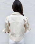 Seaside Zipper Front Jacket-Cream