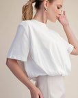 Genevieve Bubble Top-White