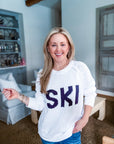 Ski Sport Sweater-White/Navy