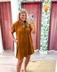 Margaux Mini Dress-Camel