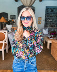 Midnight Garden Floral Top