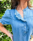 Denim Roots Mini Dress