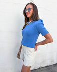 The Atelier Pintuck Short-Ecru