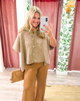 Softly Spoken Sweater Cape Cardigan-Latte