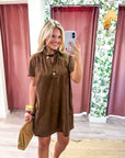 Margaux Mini Dress-Brown
