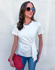 Easy On Me Knot Top-Off White