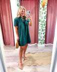 Margaux Mini Dress-Hunter Green