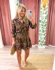 Adriana Paisley Mini Dress