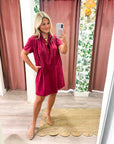 Margaux Mini Dress-Plum