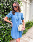 Denim Roots Mini Dress