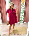 Margaux Mini Dress-Plum