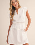 Ivory Breeze Mini Dress-Off White