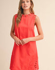 Light of Life Embroidered Dress-Red